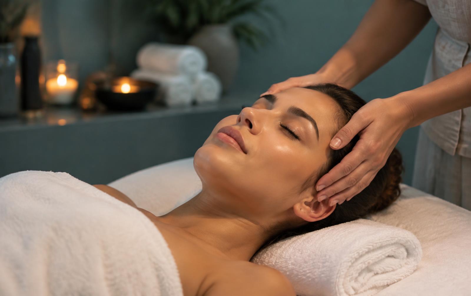 Relaxing head massage treatment at Holistic Healing Sheffield